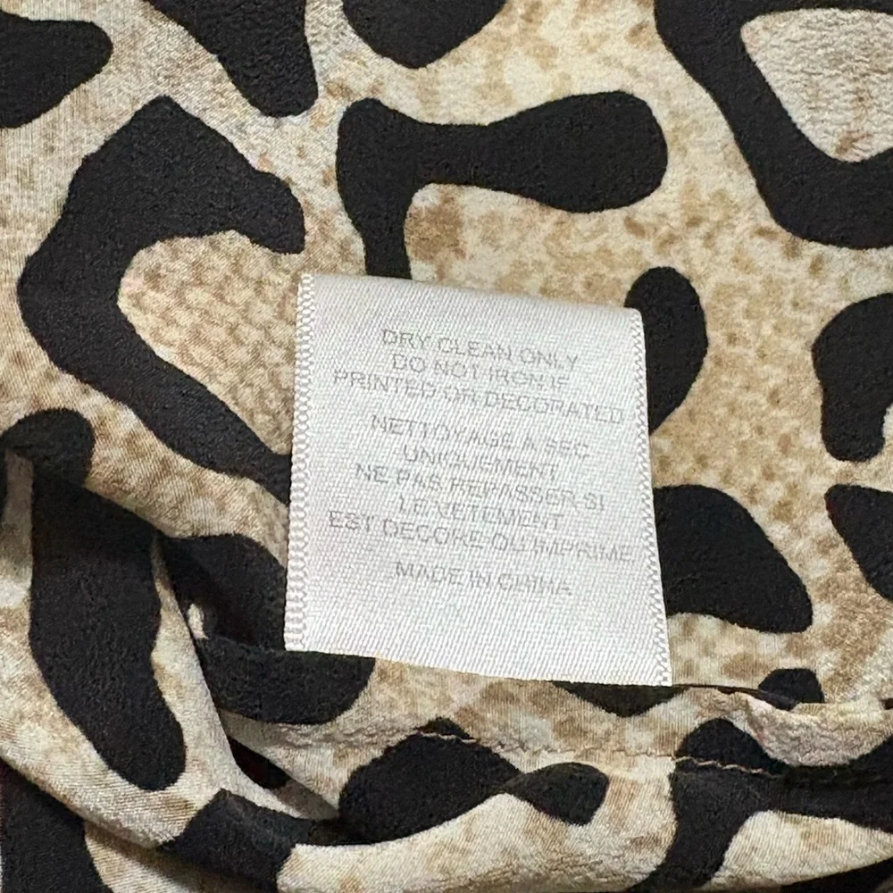 Equipment Owen Leopard Snake Print Silk Mini Dress Sz. Medium